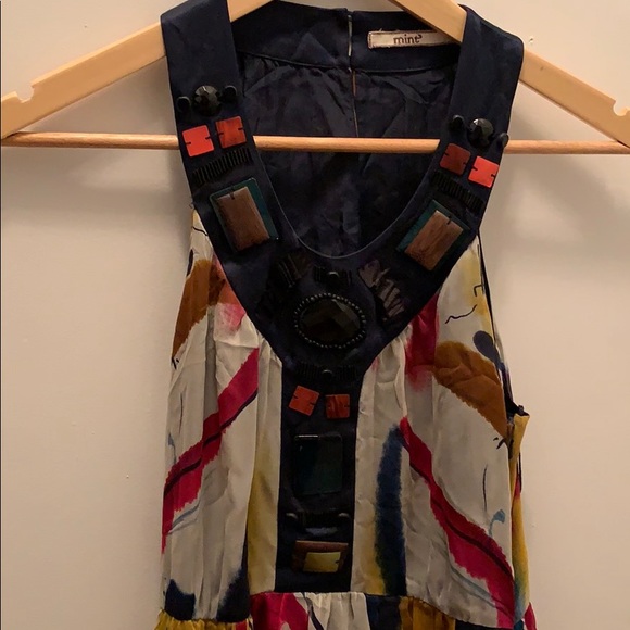 Maxi Multicoloured Halter Dress - Picture 2 of 3